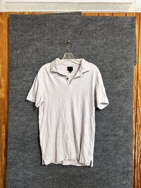 14th & Union Polo Shirt Mens Medium White 100% Cotton Jersey Knit Casual